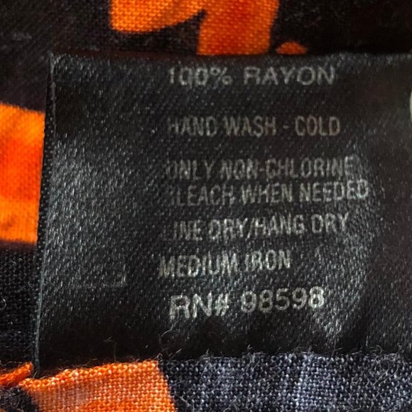 Koko Knot beach wrap/sarong, with fringe, Black/Orange, Appx 39"x58" - Picture 3 of 5